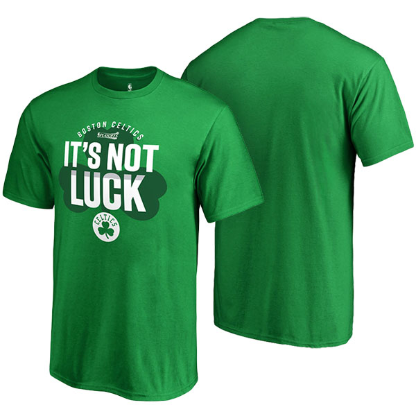 Men's  Boston Celtics Fanatics Branded 2017 NBA Playoffs Slogan Green T-shirt