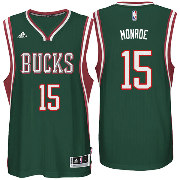 Men's  Greg Monroe Milwaukee Bucks Adidas Swingman Green Jersey