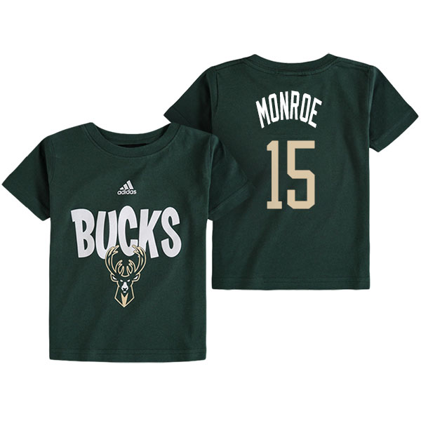 Men's  Greg Monroe Milwaukee Bucks Infant Adidas Name Number Green T-shirt