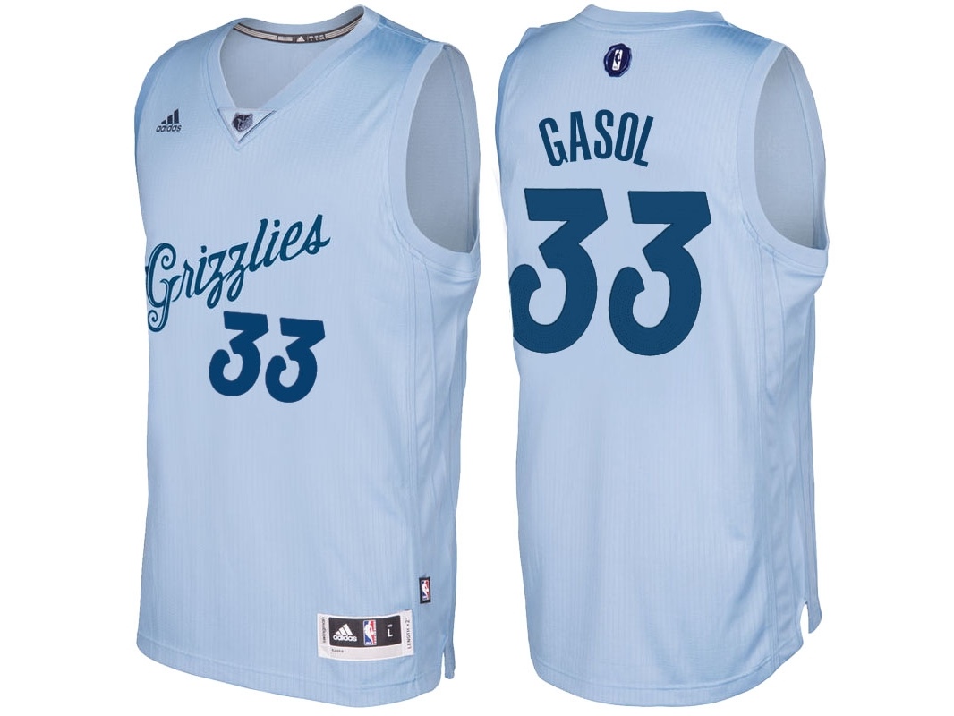 Grizzlies 2016 Christmas Day Swingman Blue Jersey