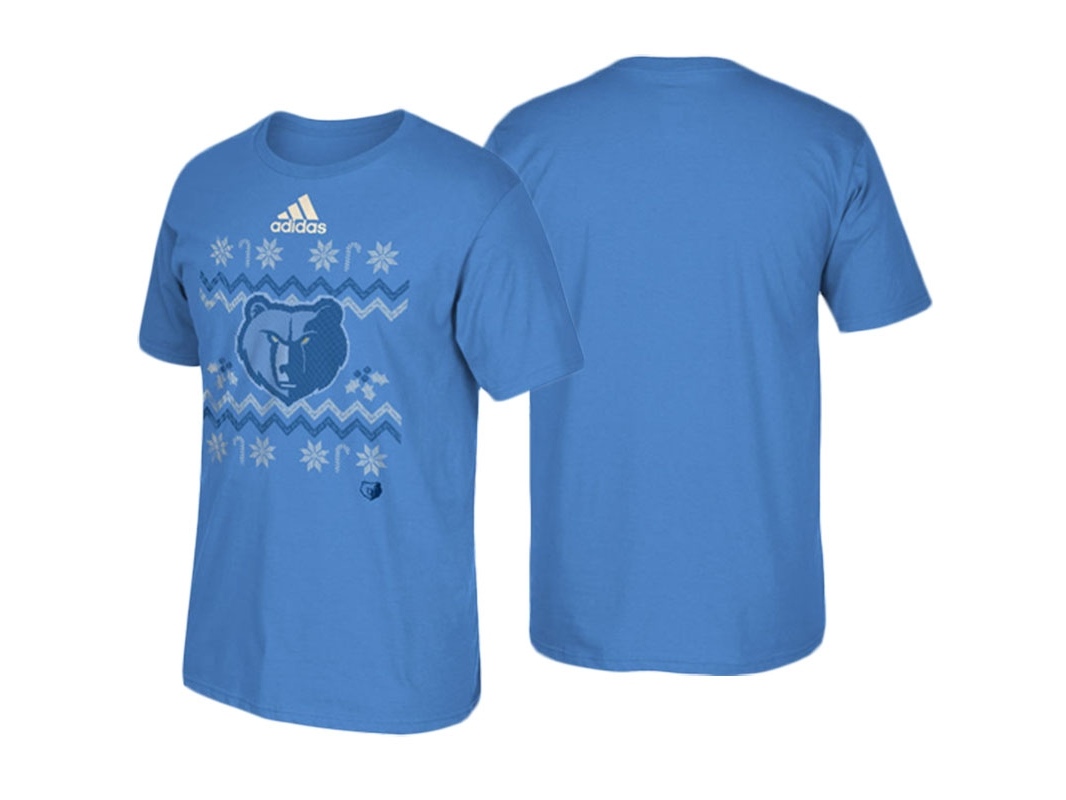 Grizzlies 2016 Christmas Day climalite Ultimate Blue T-Shirt