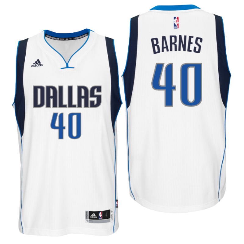 Men's  Dallas Mavericks# 40 Harrison Barnes 2016-17 White Jersey