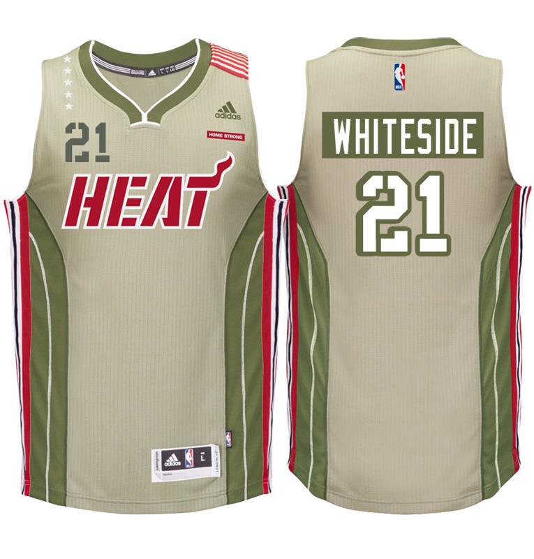 Men's Hassan Whiteside Home strong Swingman Light Green Jersey