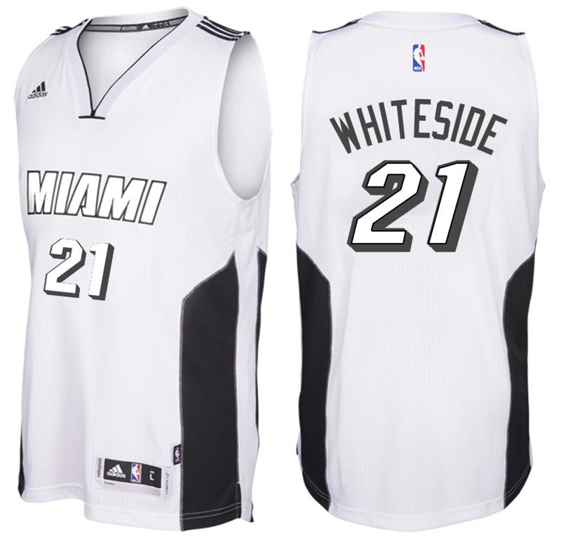 Men's Hassan Whiteside Tie Swingman White Jersey