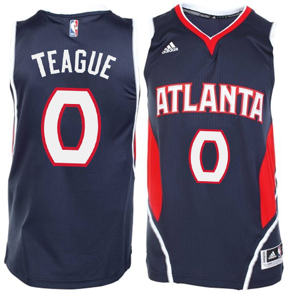 Men's  Atlanta Hawks #0 Jeff Teague New Swingman Road Blue Jersey