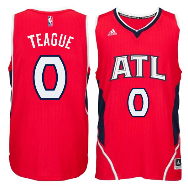 Men's  ALT Hawks #0 Jeff Teague 2014-15 New Swingman Red Jersey