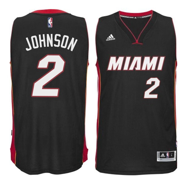 Men's  Heat #2 Joe Johnson New Swingman Jersey Black