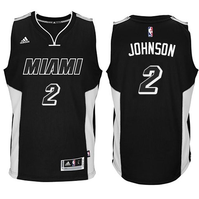 Men's  Heat #2 Joe Johnson New Swingman Tie Jersey Black