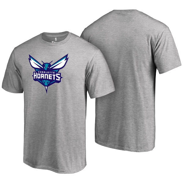 Men's  Charlotte Hornets Team Essential Heather Gray T-shirt