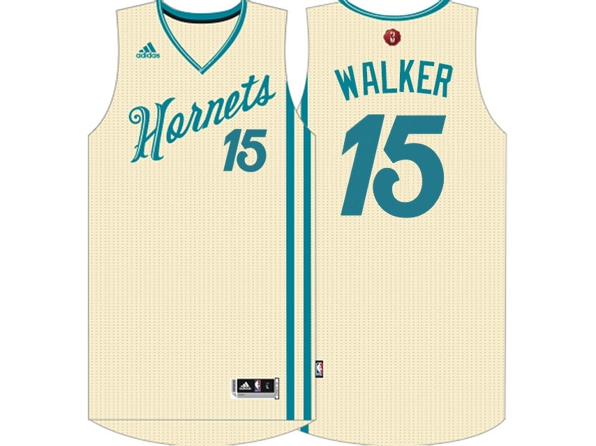 Hornets 2015 Christmas Day Swingman Cream Jersey