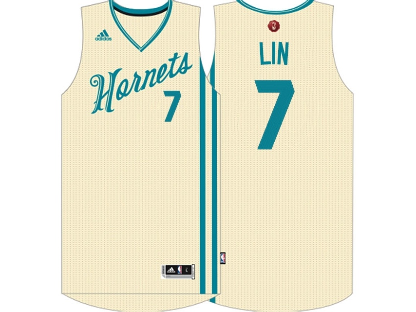 Hornets 2015 Christmas Day Swingman Cream Jersey