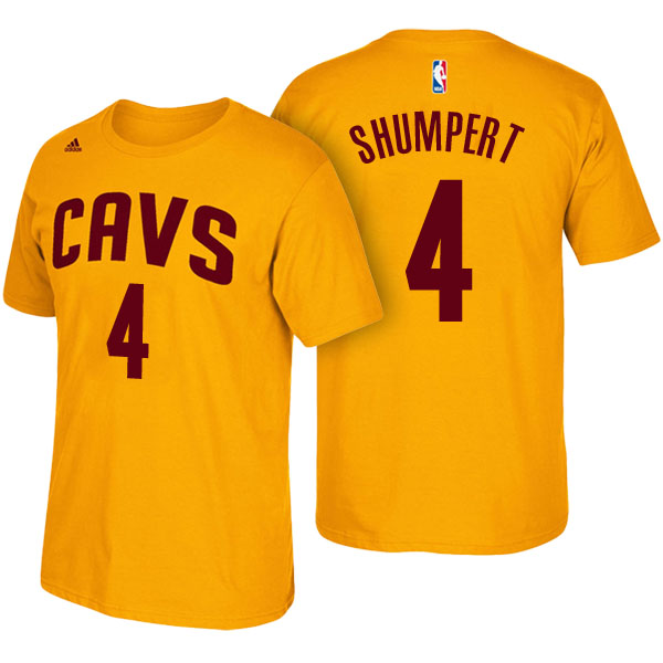 Men's  Iman Shumpert Cleveland Cavaliers Net Number Gold T-shirt