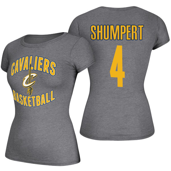 Women's Iman Shumpert Cleveland Cavaliers Adidas Name and Number Heather Gray T-shirt