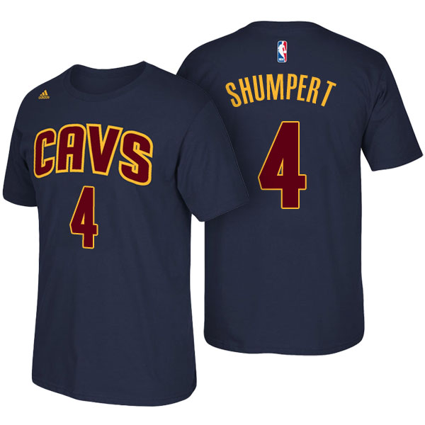 Men's  Iman Shumpert Cleveland Cavaliers Net Number Navy T-shirt