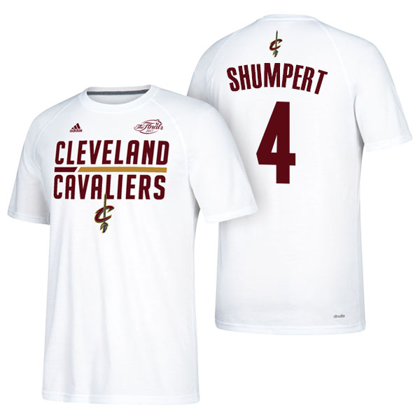 Men's  Iman Shumpert Cleveland Cavaliers Eastern Conference Champions 2017 NBA the Finals Adidas White T-shirt