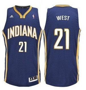 Men's  Indiana Pacers #21 David West Road Jersey