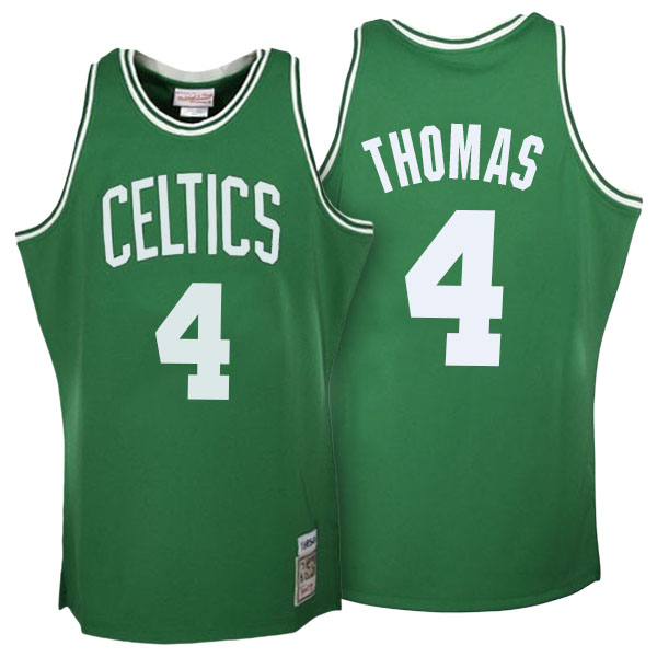 Men's  Isaiah Thomas Boston Celtics Mitchell Ness Hardwood Classics Authentic Throwback Green Jersey