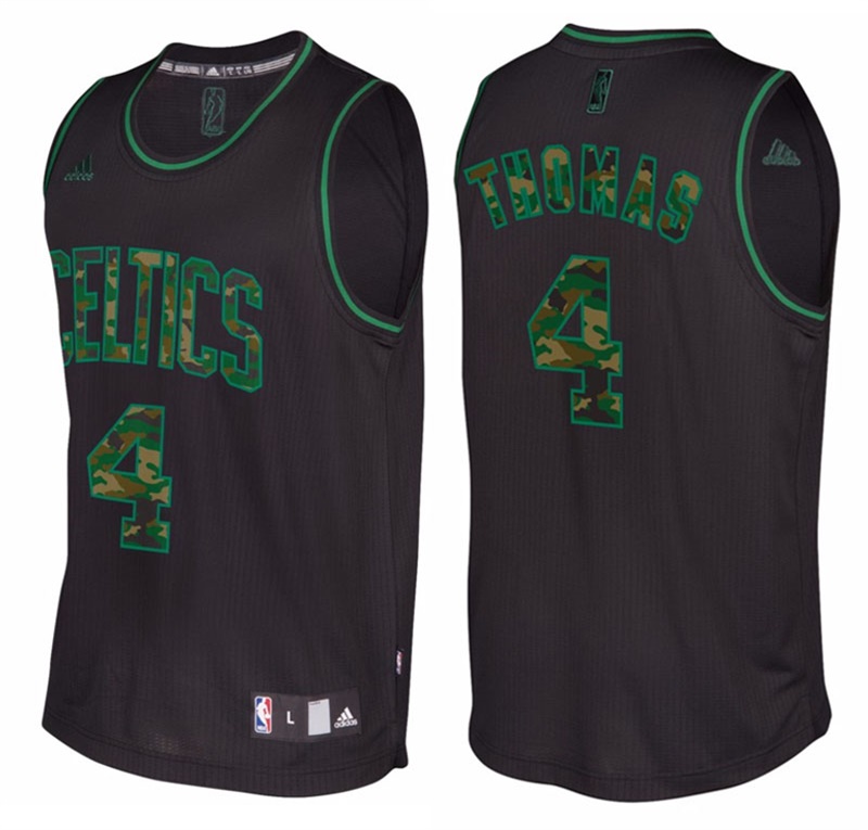 Men's Isaiah Thomas Fashion Camo Swingman Black Jersey