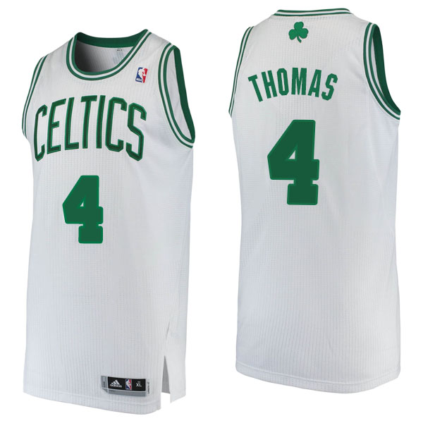 Men's  Isaiah Thomas Boston Celtics Finished Authentic White Jersey