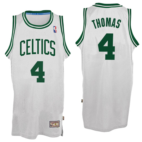 Men's  Isaiah Thomas Boston Celtics Hardwood Classics Swingman White Jersey