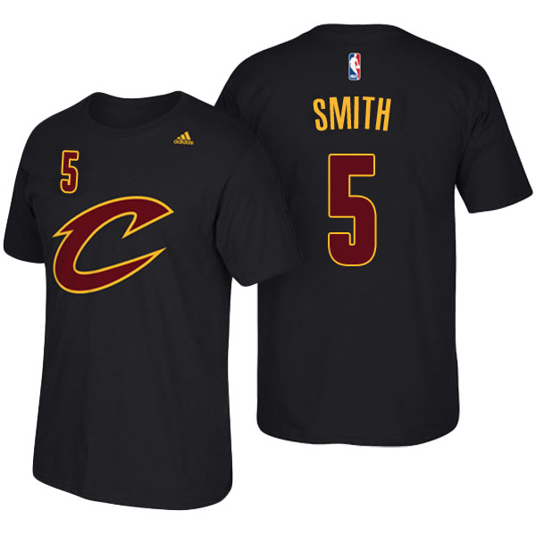 Men's  J.R. Smith Cleveland Cavaliers Net Number Black T-shirt