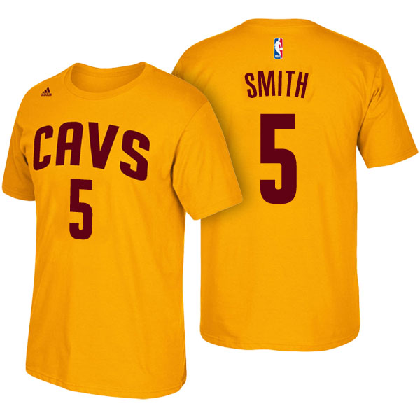 Men's  J.R. Smith Cleveland Cavaliers Net Number Gold T-shirt