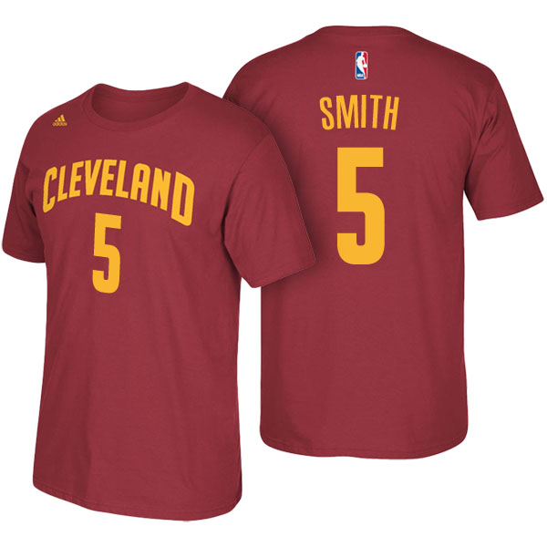 Men's  J.R. Smith Cleveland Cavaliers Net Number Red T-shirt