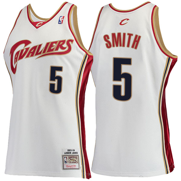 Women's J.R. Smith Cleveland Cavaliers Mitchell Ness Hardwood Classics Rookie Authentic White Jersey