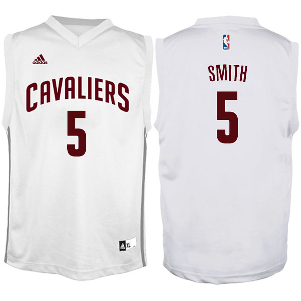 Men's  J.R. Smith Cleveland Cavaliers White-Red Jersey