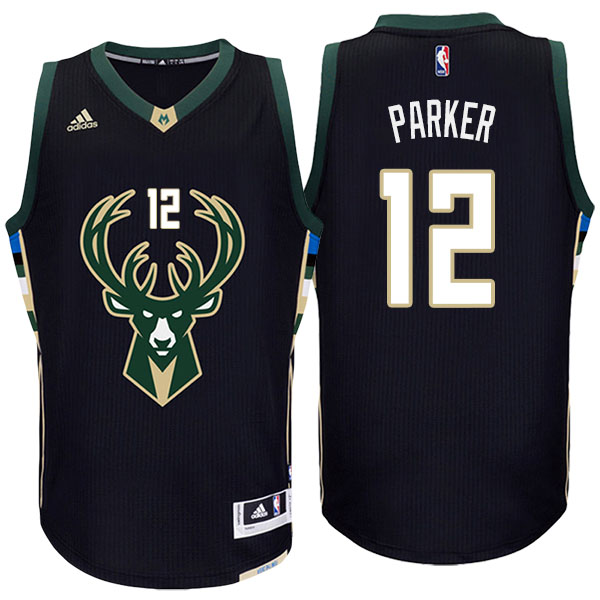 Men's  Jabari Parker Milwaukee Bucks Adidas Swingman Climacool Black Jersey