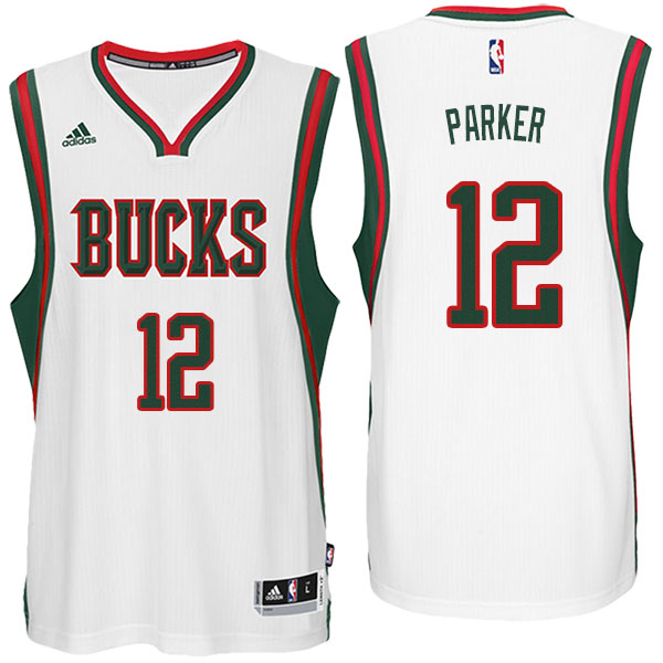 Men's  Jabari Parker Milwaukee Bucks Adidas Swingman White Jersey