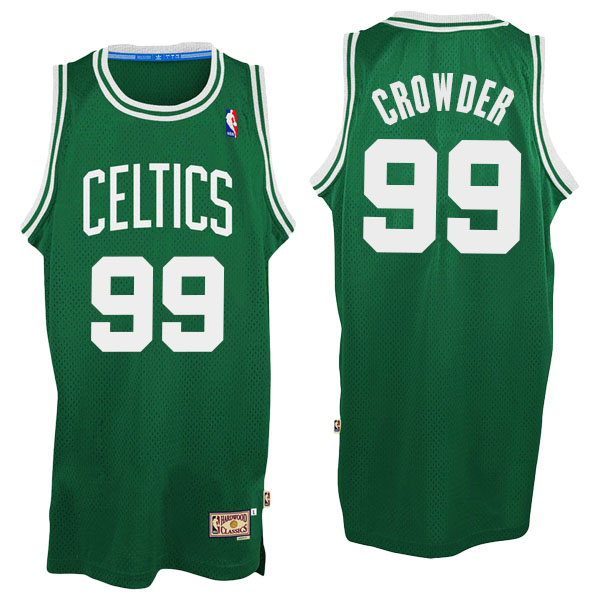 Men's  Jae Crowder Boston Celtics Hardwood Classics Swingman Green Jersey