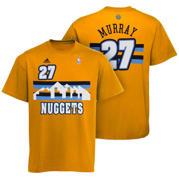 Men's  Jamal Murray Denver Nuggets Name and Number Gold T-shirt