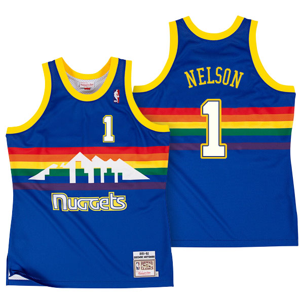 Men's  Jameer Nelson Denver Nuggets Mitchell Ness Authentic Royal Jersey