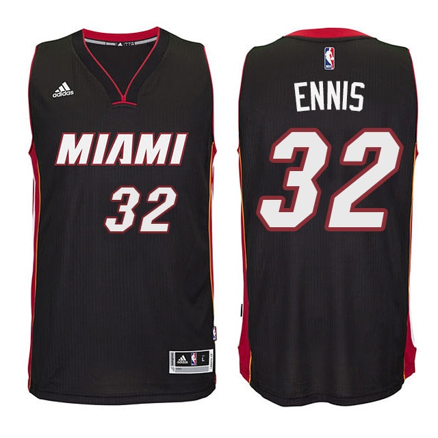 Men's  Heat 32 James Ennis New Swingman Black Tie Jersey