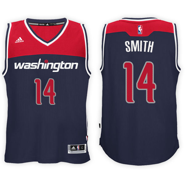 Men's  Jason Smith Washington Wizards Swingman Road Adidas Navy Jersey