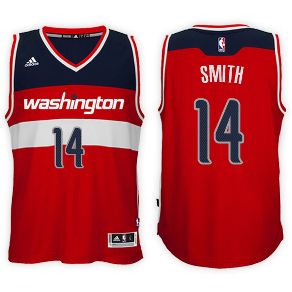 Men's  Jason Smith Washington Wizards Alternate Adidas Swingman Red Jersey