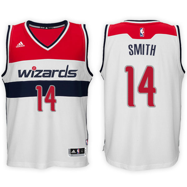 Men's  Jason Smith Washington Wizards Alternate Adidas Swingman White Jersey