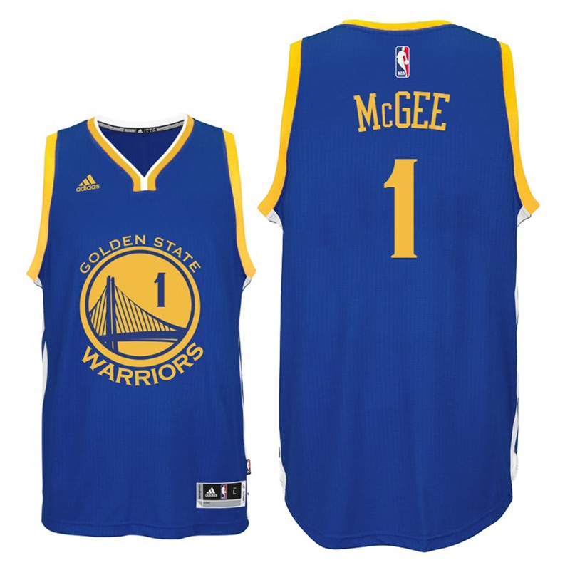 Men's  Golden State Warriors# 1 JaVale McGee 2016-17 Blue Jersey