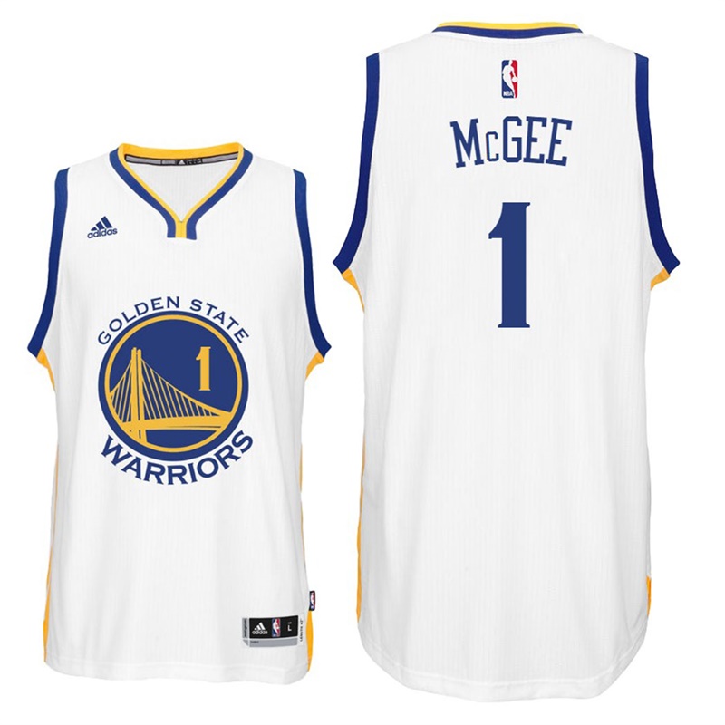 Men's  Golden State Warriors# 1 JaVale McGee 2016-17 White Jersey