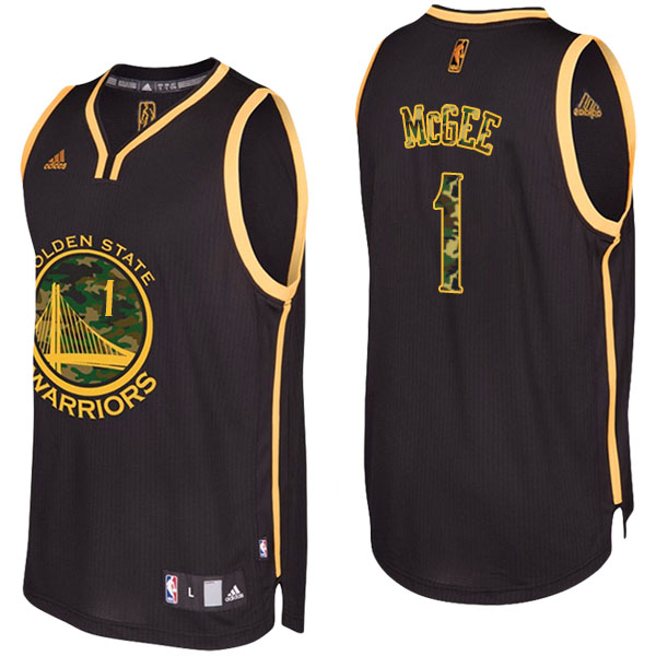 Men's  JaVale McGee Golden State Warriors Camo Fashion Swingman Black Jersey