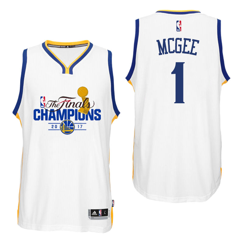 Men's JaVale McGee Golden State Warriors 2017 NBA the Finals Champion Swingman White Jersey