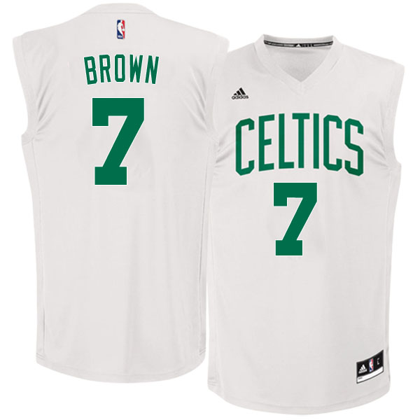 Men's  Jaylen Brown Boston Celtics Chase Fashion Replica White Jersey