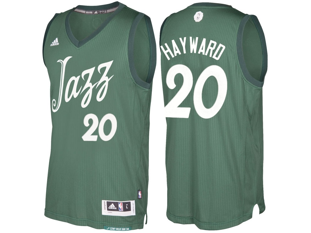 Jazz 2016 Christmas Day Swingman Green Jersey