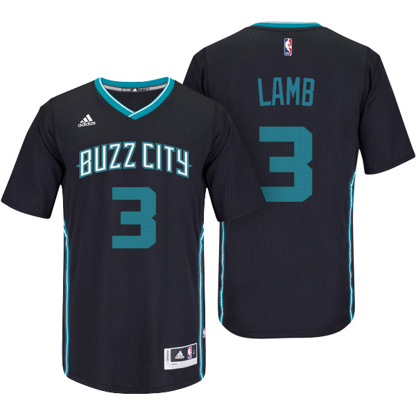 Men's  Jeremy Lamb Charlotte Hornets Adidas Pride Swingman Black Jersey