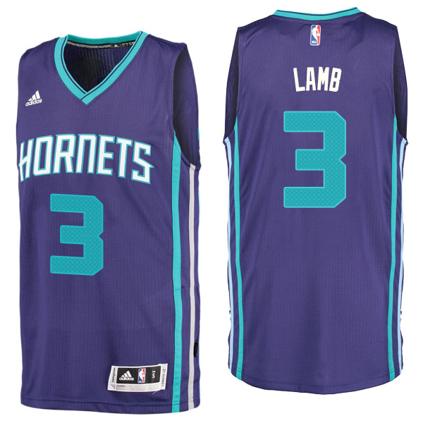 Men's  Jeremy Lamb Charlotte Hornets Adidas Swingman Alternate Purple Jersey