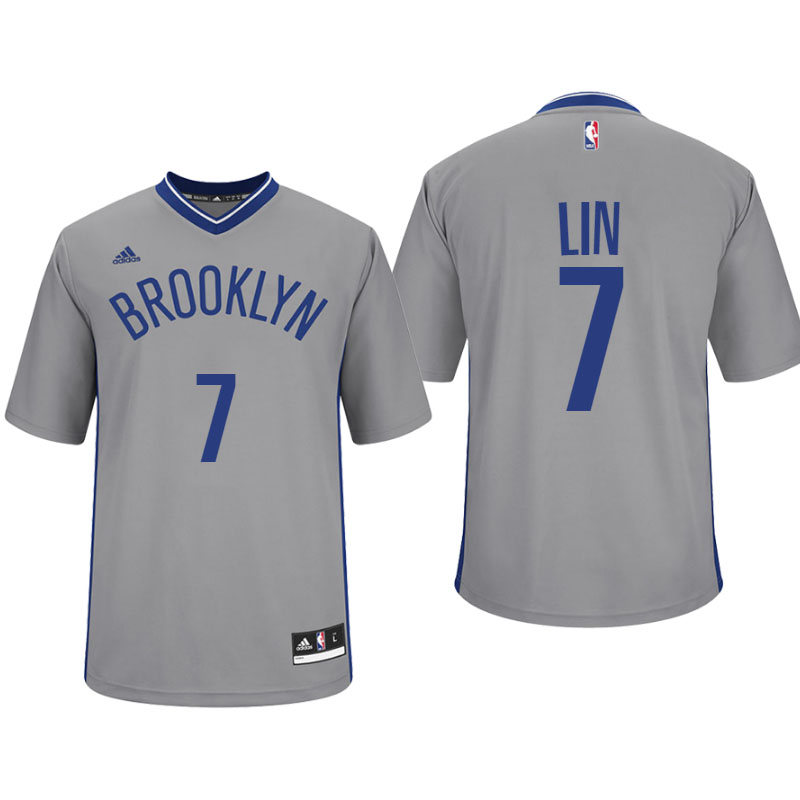 Men's  Brooklyn Nets# 7 Jeremy Lin 2016-17 Gray Jersey