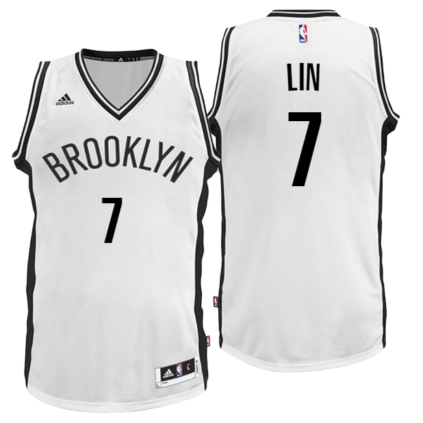 Men's  Brooklyn Nets# 7 Jeremy Lin 2016-17 White Jersey