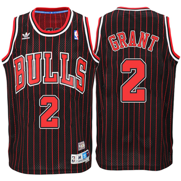 Men's  Jerian Grant Chicago Bulls Hardwood Classics Swingman Black Jersey