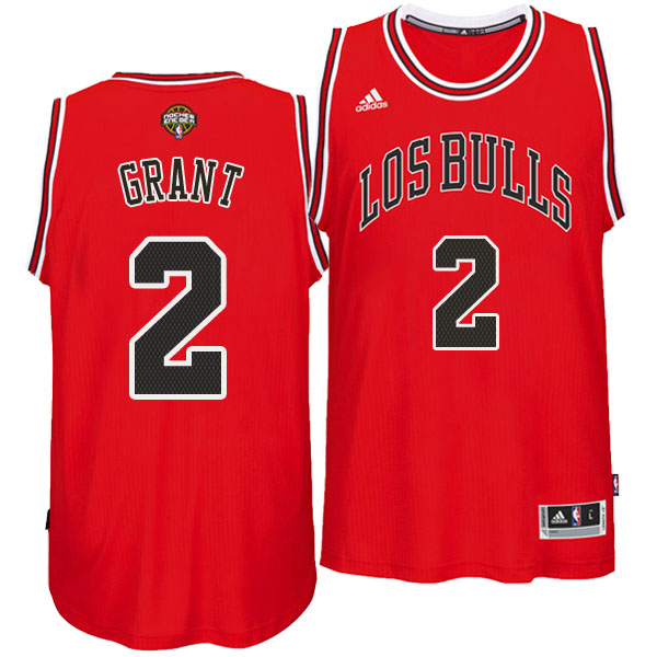 Men's  Jerian Grant Chicago Bulls Road Noches Enebea Red Jersey